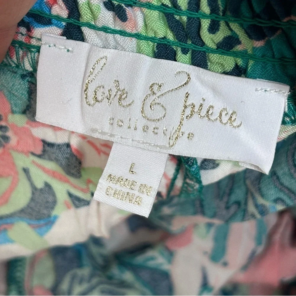 Love & Piece Collective Tropical Print Rayon Shorts NWOT